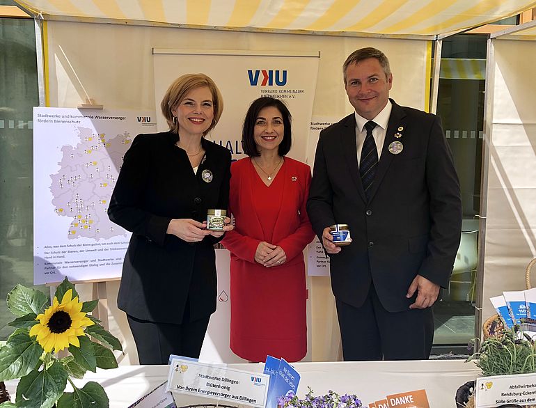 Bundeslandwirtschaftsministerin Julia Klöckner, Katherina Reiche und Dejan Židan, slowenischer Landwirtschaftsminister