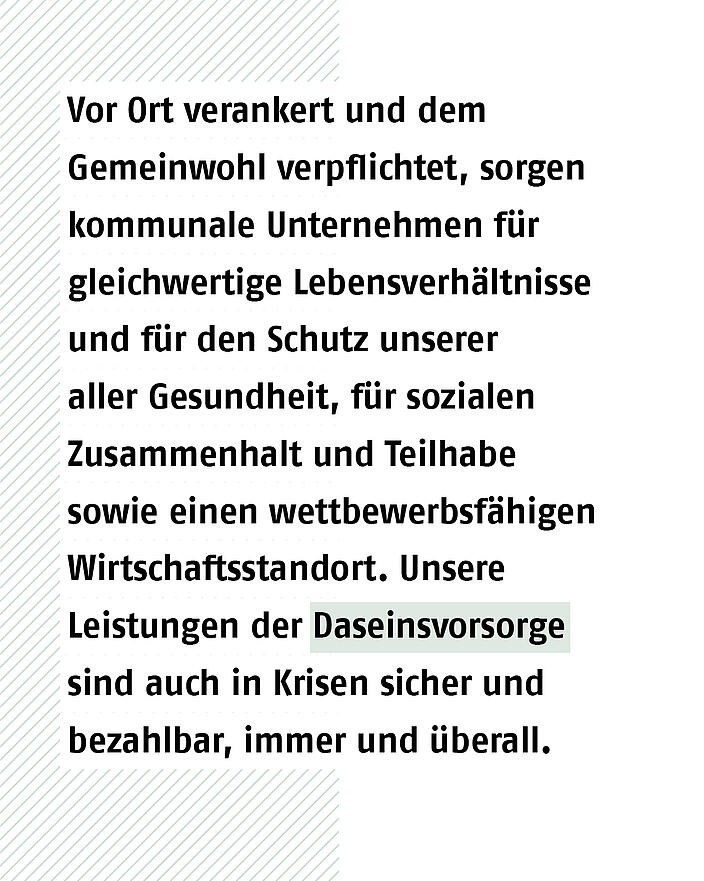 Kurzer Text zur kommunalen Daseinsvorsorge in Deutschland
