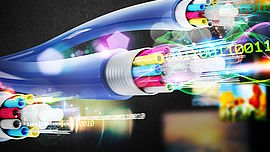 Connection with the optical fiber