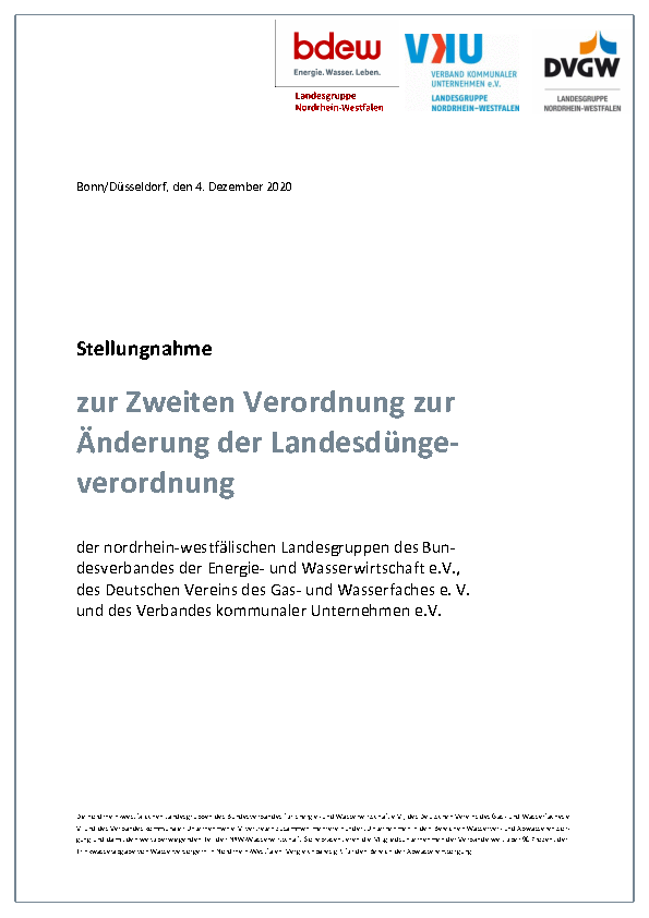 zur Zweiten Verordnung zur Änderung der Landesdüngeverordnung zur Zweiten Verordnung zur Änderung der Landesdüngeverordnung