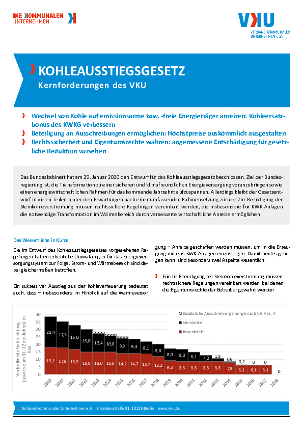 VKU-Kernbotschaften zur Bundestagswahl: Wärme VKU-Kernbotschaften zur Bundestagswahl: Wärme