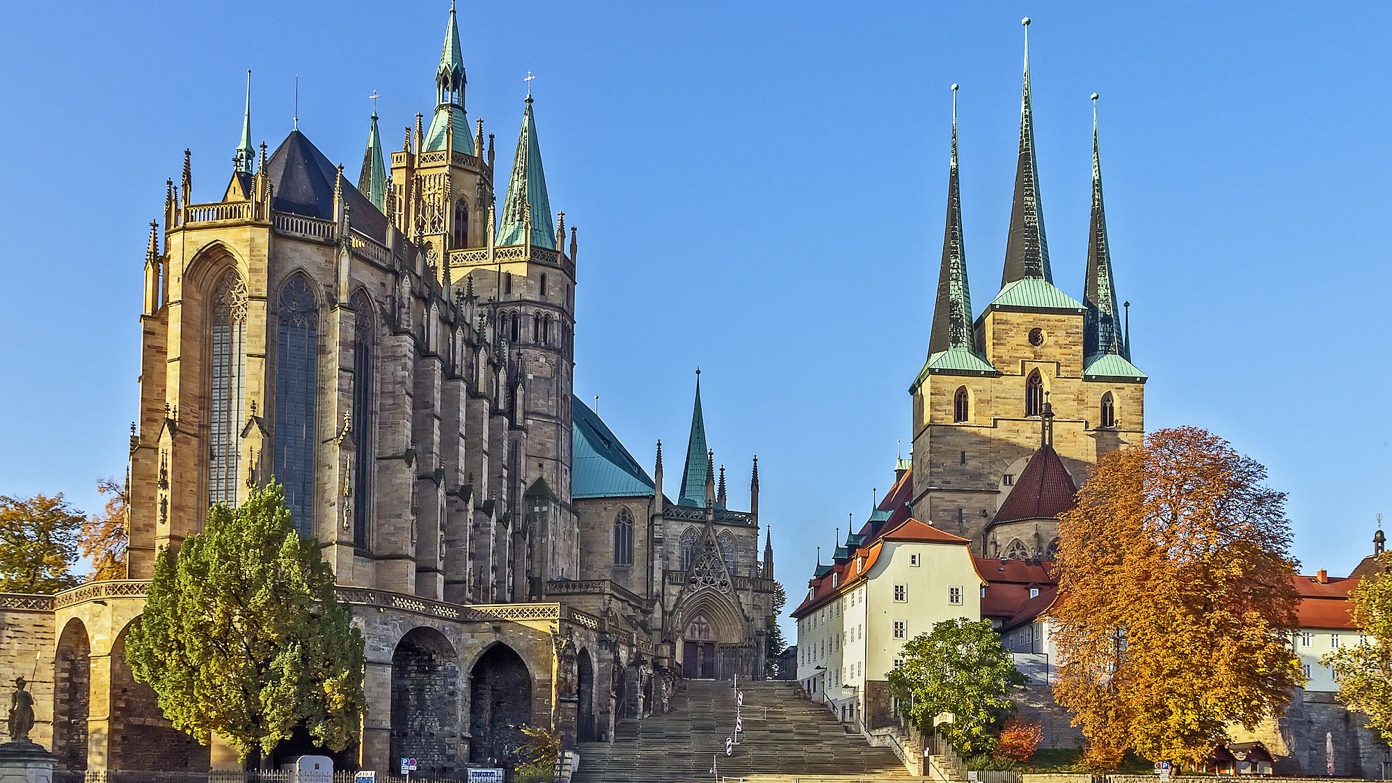 Erfurt Cathedral and Severikirche,Germany